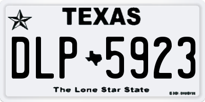 TX license plate DLP5923