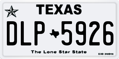 TX license plate DLP5926