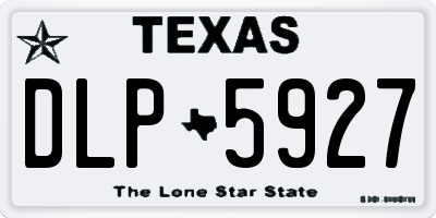 TX license plate DLP5927