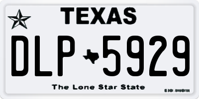 TX license plate DLP5929