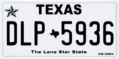 TX license plate DLP5936