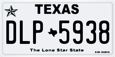 TX license plate DLP5938