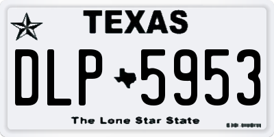 TX license plate DLP5953