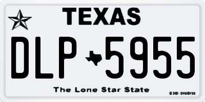 TX license plate DLP5955