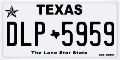 TX license plate DLP5959