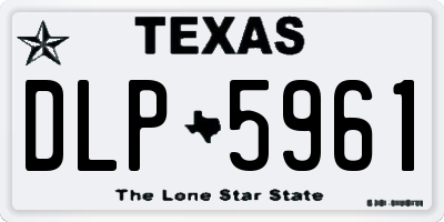 TX license plate DLP5961