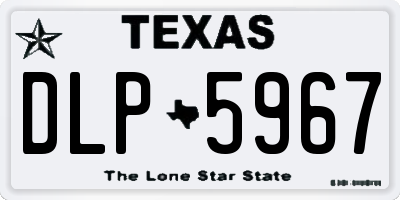 TX license plate DLP5967