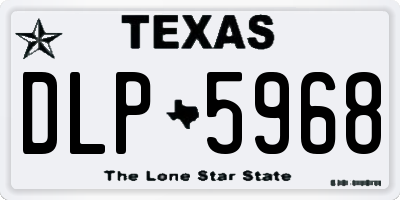 TX license plate DLP5968