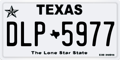 TX license plate DLP5977