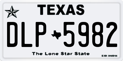 TX license plate DLP5982