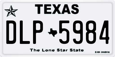 TX license plate DLP5984