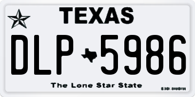 TX license plate DLP5986
