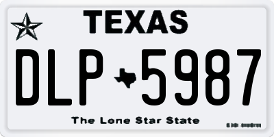 TX license plate DLP5987