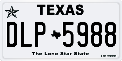 TX license plate DLP5988