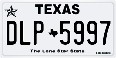 TX license plate DLP5997