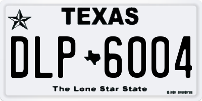 TX license plate DLP6004