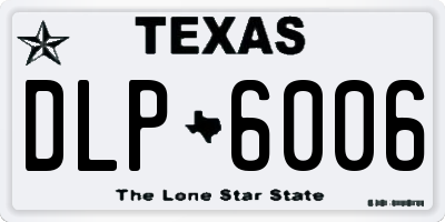 TX license plate DLP6006