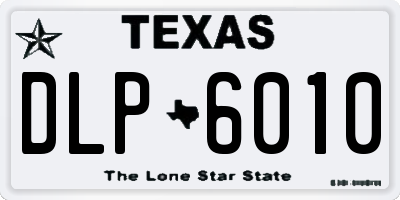 TX license plate DLP6010