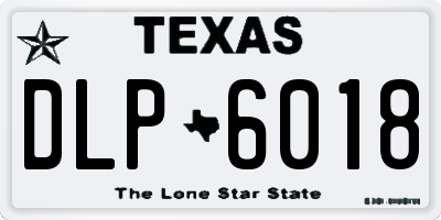 TX license plate DLP6018