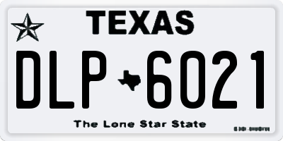 TX license plate DLP6021