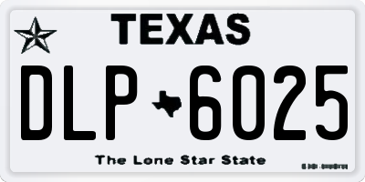 TX license plate DLP6025