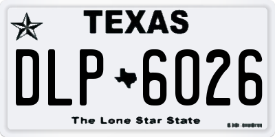 TX license plate DLP6026