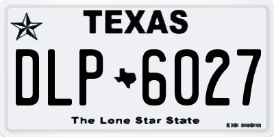 TX license plate DLP6027
