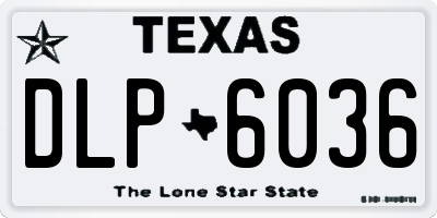 TX license plate DLP6036