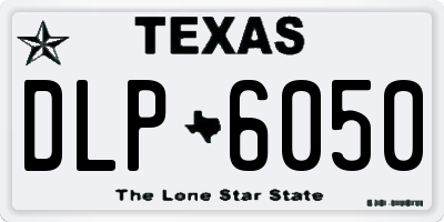 TX license plate DLP6050