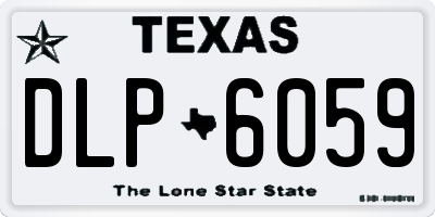 TX license plate DLP6059