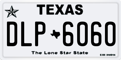 TX license plate DLP6060