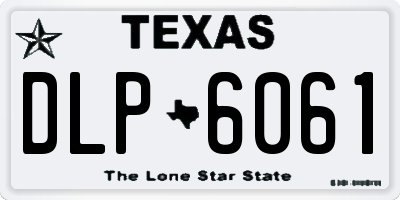 TX license plate DLP6061