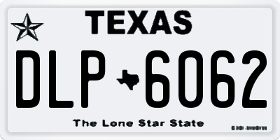 TX license plate DLP6062