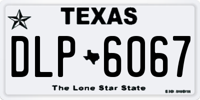 TX license plate DLP6067