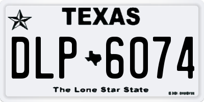 TX license plate DLP6074