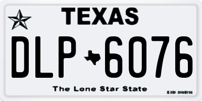 TX license plate DLP6076