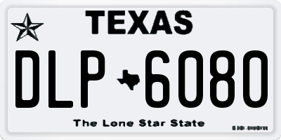 TX license plate DLP6080