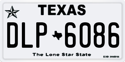 TX license plate DLP6086