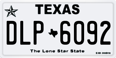 TX license plate DLP6092