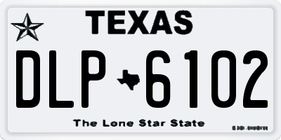 TX license plate DLP6102