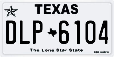 TX license plate DLP6104