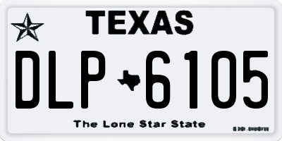 TX license plate DLP6105