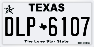TX license plate DLP6107