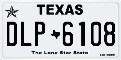TX license plate DLP6108