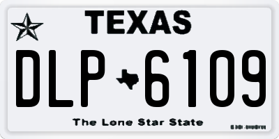TX license plate DLP6109