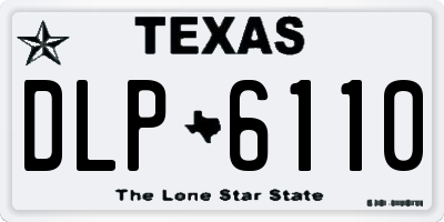 TX license plate DLP6110