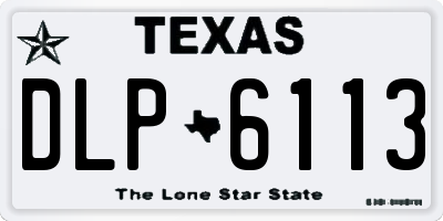 TX license plate DLP6113