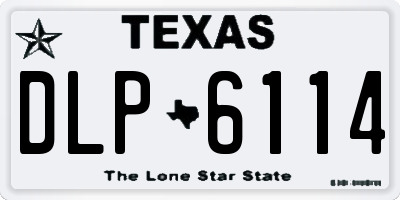 TX license plate DLP6114