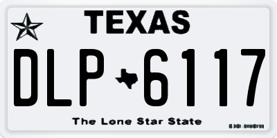 TX license plate DLP6117