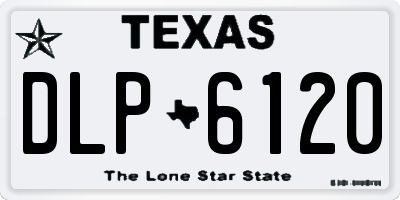 TX license plate DLP6120